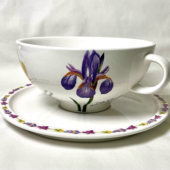 Iris Soup bowl with saucer.Like new. - Picture 4 of 12